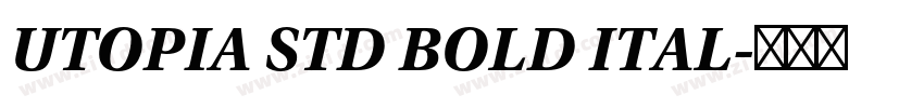 UTOPIA STD BOLD ITAL字体转换